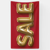 金ゴールド輝く販売バルーンストアプロモーション 横断幕 (縦)