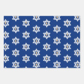 金ゴールド輝く・ブライト・スター・オブ・デービッド・ハヌカ ラッピングペーパーシート (正面)