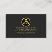 金ゴールド送迎タクシー縁ど車 名刺 (裏面)