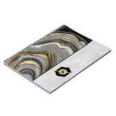 金ゴールド造粒銀パターン及び質感のある銀 ノートブック (左側)