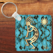 金ゴールド遊ココペリフルートKeychain キーホルダー (正面)