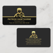 金ゴールド運転手フレーム駆動 名刺 (正面/裏面)