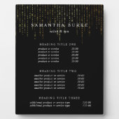 金ゴールド選択 |価格とサービスの表示 フォトプラーク (正面)