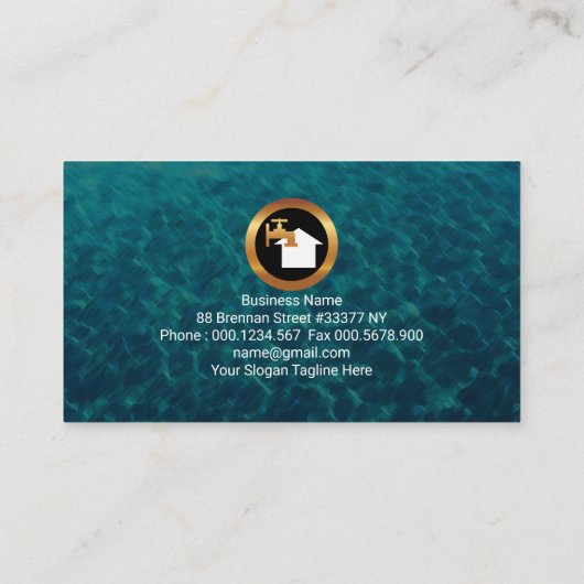 金ゴールド配フェイク管ア縁どイコン 名刺 (裏面)