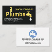 金ゴールド配管信号漏洩水栓 名刺 (正面/裏面)