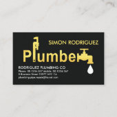 金ゴールド配管信号漏洩水栓 名刺 (正面)