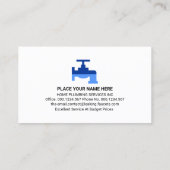 金ゴールド配管工ツールアイコン配管 名刺 (裏面)