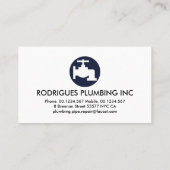 金ゴールド配管用レンチの水栓看板 名刺 (裏面)