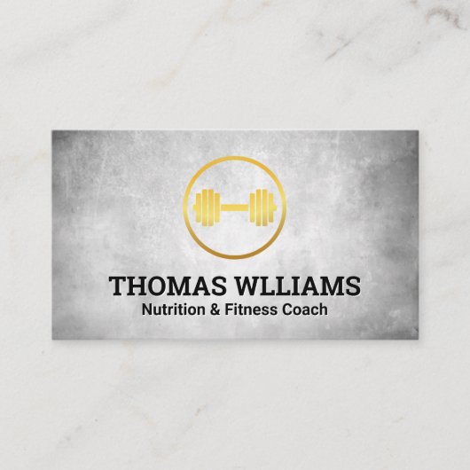 金ゴールド重量ロゴ 名刺 (正面)