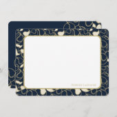 金ゴールド野球ソフトボールありがとうフラットカード サンキューカード (正面/裏面)