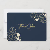 金ゴールド野球ソフトボールありがとうフラットカード サンキューカード (裏面)