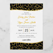 金ゴールド野球フォイル招待状 箔招待状 (正面)