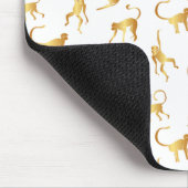 金ゴールド野生のサル熱帯林 マウスパッド (コーナー)