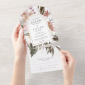 金ゴールド野結婚花弓 オールインワン招待状