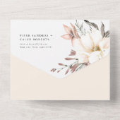 金ゴールド野結婚花弓 オールインワン招待状