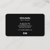 金ゴールド野花 名刺 (裏面)