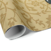 金ゴールド金ゴールドの木と蝶 ラッピングペーパー (ロールコーナー)