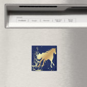 金ゴールド金ゴールドアクセント付き馬 マグネット (インサイチュ (食洗機))