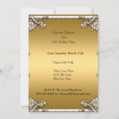 金ゴールド金ゴールド2任意のパーティの招待状 招待状 (裏面)