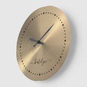 金ゴールド金フェイク属モノグラム ラージ壁時計 (傾斜)