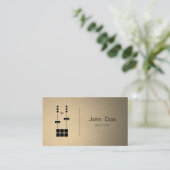 金ゴールド金フェイク属 |プロフェッショナルDJ 名刺 (スタンド正面)