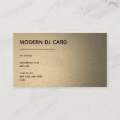 金ゴールド金フェイク属 |プロフェッショナルDJ 名刺 (裏面)