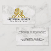 金ゴールド金実在属財産 |大理石 名刺 (正面/裏面)