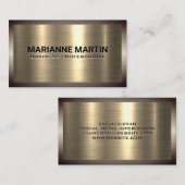 金ゴールド金属アルミニウムブラッシュド |工業用 名刺 (正面/裏面)