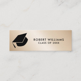 金ゴールド金属グラッドキャップ目盛りインサート スキニー名刺