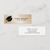 金ゴールド金属グラッドキャップ目盛りインサート スキニー名刺 (正面/裏面)