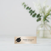 金ゴールド金属グラッドキャップ目盛りインサート スキニー名刺 (スタンド正面)