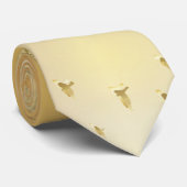 金ゴールド金属サンセット山水反射  ネクタイ (ロール)