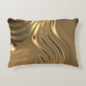 金ゴールド金属スワーリングデザイン アクセントクッション (正面)