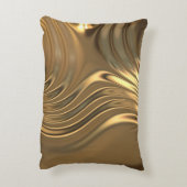 金ゴールド金属スワーリングデザイン アクセントクッション (裏面(縦))
