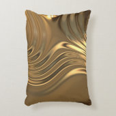 金ゴールド金属スワーリングデザイン アクセントクッション (正面(垂直))