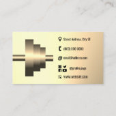 金ゴールド金属ダンベル名刺 名刺 (裏面)