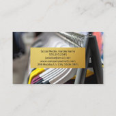 金ゴールド金属パターン |のぶら下がった衣料品ラック 名刺 (裏面)