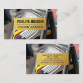 金ゴールド金属パターン |のぶら下がった衣料品ラック 名刺 (正面/裏面)