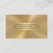 金ゴールド金属フレームシルバーメタルブラシ 名刺 (裏面)