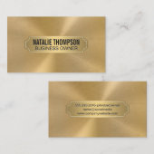 金ゴールド金属フレームシルバーメタルブラシ 名刺 (正面/裏面)