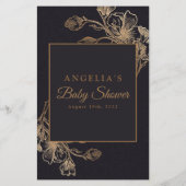 金ゴールド金属フローラ配置ブライダルシューゲーム (裏面)