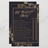 金ゴールド金属フローラ配置ブライダルシューゲーム (正面/裏面)