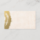 金ゴールド金属ブラシ |テクスチャの背景 名刺 (裏面)