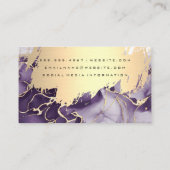 金ゴールド金属ブラシ | パープルマーブル 名刺 (裏面)