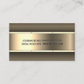 金ゴールド金属ブラシ 名刺 (裏面)