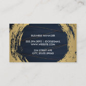 金ゴールド金属ブラシ |抽象芸術背景 名刺 (裏面)