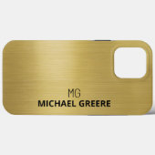 金ゴールド金属プロフェッショナル Case-Mate iPhoneケース (裏面 (横))