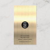 金ゴールド金属モダンソーシャルメディアが我々と接続 名刺 (裏面)