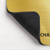 金ゴールド金属モノグラムの マウスパッド (コーナー)