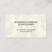 金ゴールド金属モノグラム |ジュニパーブランチ 名刺 (裏面)